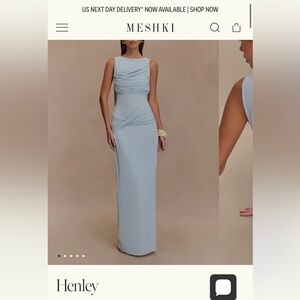 Meshki Henley Light Blue Maxi Dress